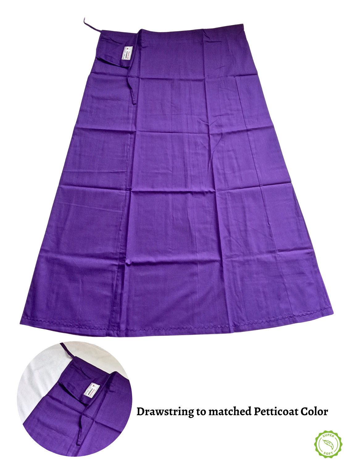 MANGAI Premium Elegant Cotton Petticoats - 8 Part | Matched Drawstring | Transitional & Comfortable, Multiple Colours | Premium Branded Women's Cotton Embroidery Petticoats (EGT-PC)