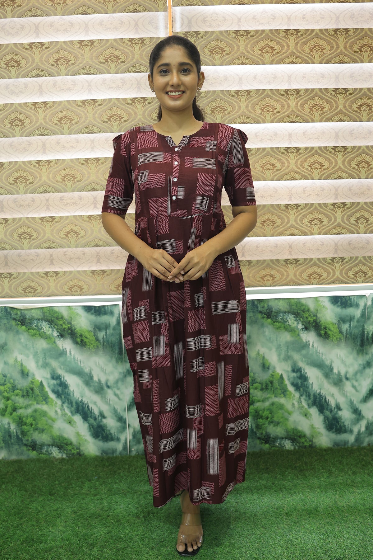 Alpine KURTI Style Nighties| Beautiful Stylish KURTI Model | Stylish Puff Sleeve | Zipless Model | Fresh Collection's for Stylish Women's MKA (H/S)