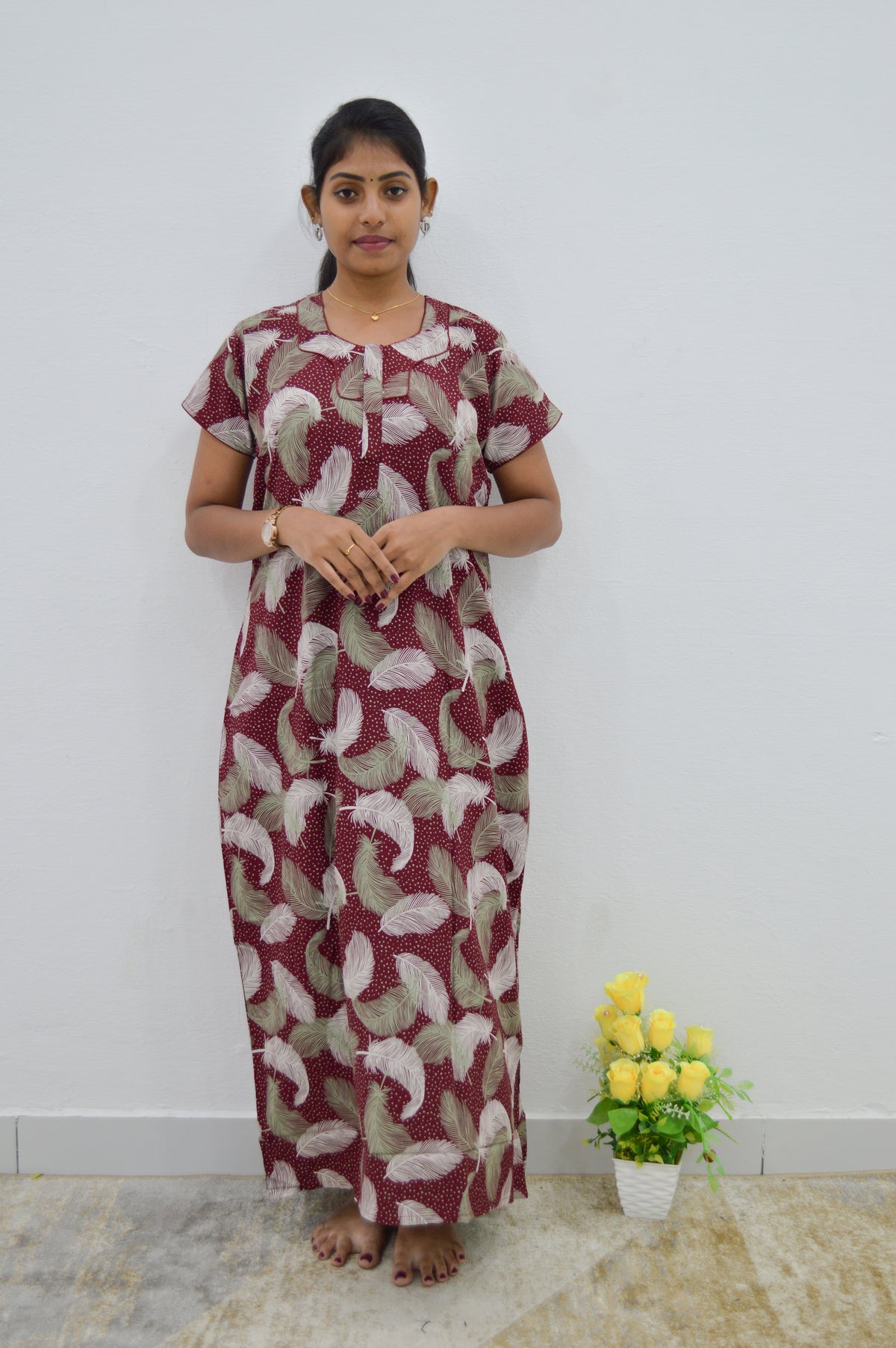 MANGAI Premium RAYON Printed Nighties- All Over Printed Stylish Nightwear for Stylish Women | Updated Design's (LDM)