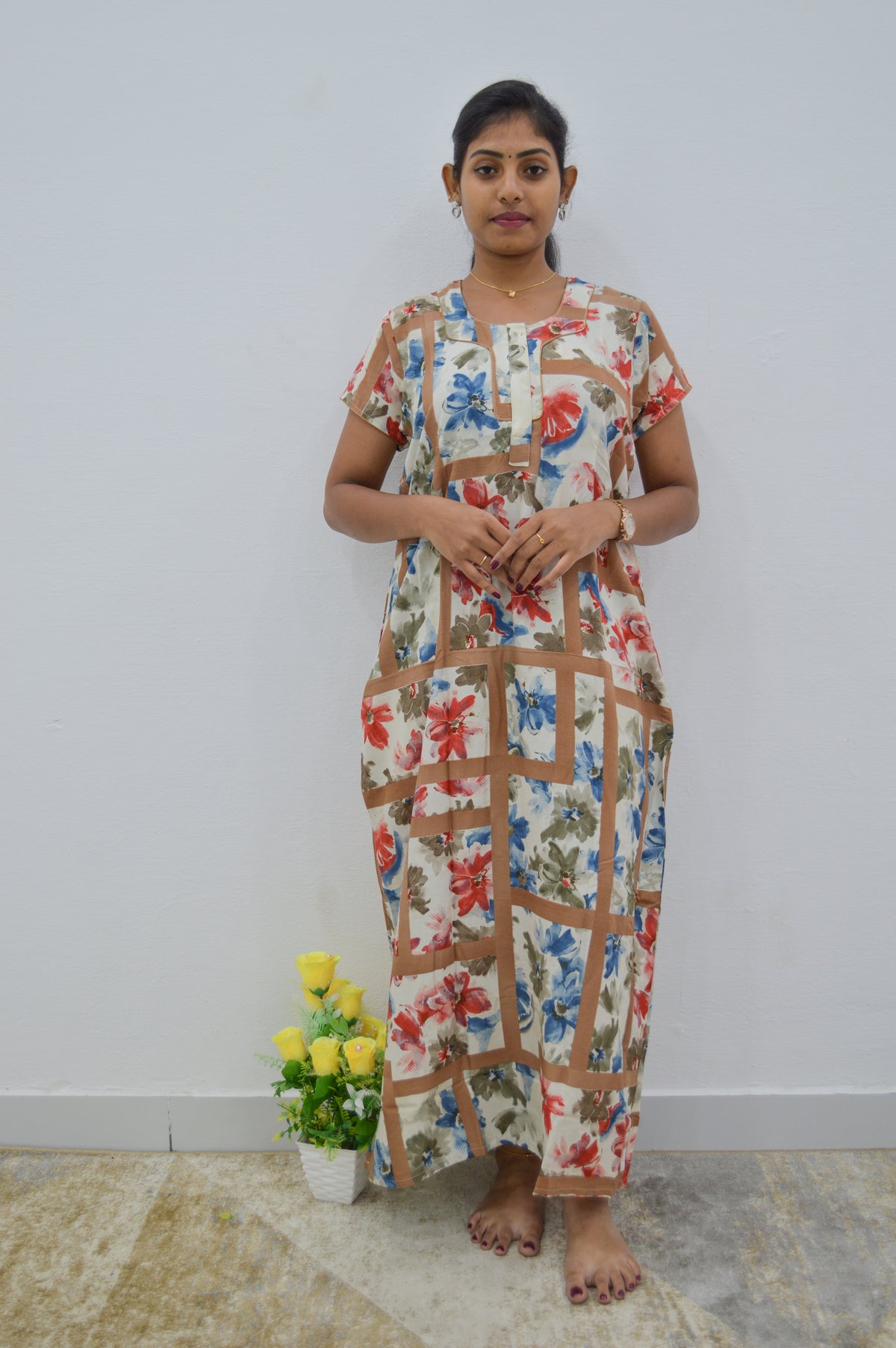 MANGAI Premium RAYON Printed Nighties- All Over Printed Stylish Nightwear for Stylish Women | Updated Design's (LDM)