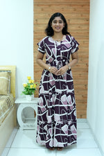 Stylish Arrivals Rayon Gathering Frock Model Night Gown's | Front Adjustable Gathering Style Rope Rope | Double Layer Sleeve | Trending Collection's for Stylish Women's (GFK)