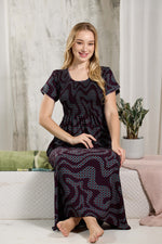 ALPINE Smocking Nighty | Beautiful Pleated Design | Side Pocket | Stylish Nighty for Trendy Women's | Your Perfect Nightwear Collection's (ALS)