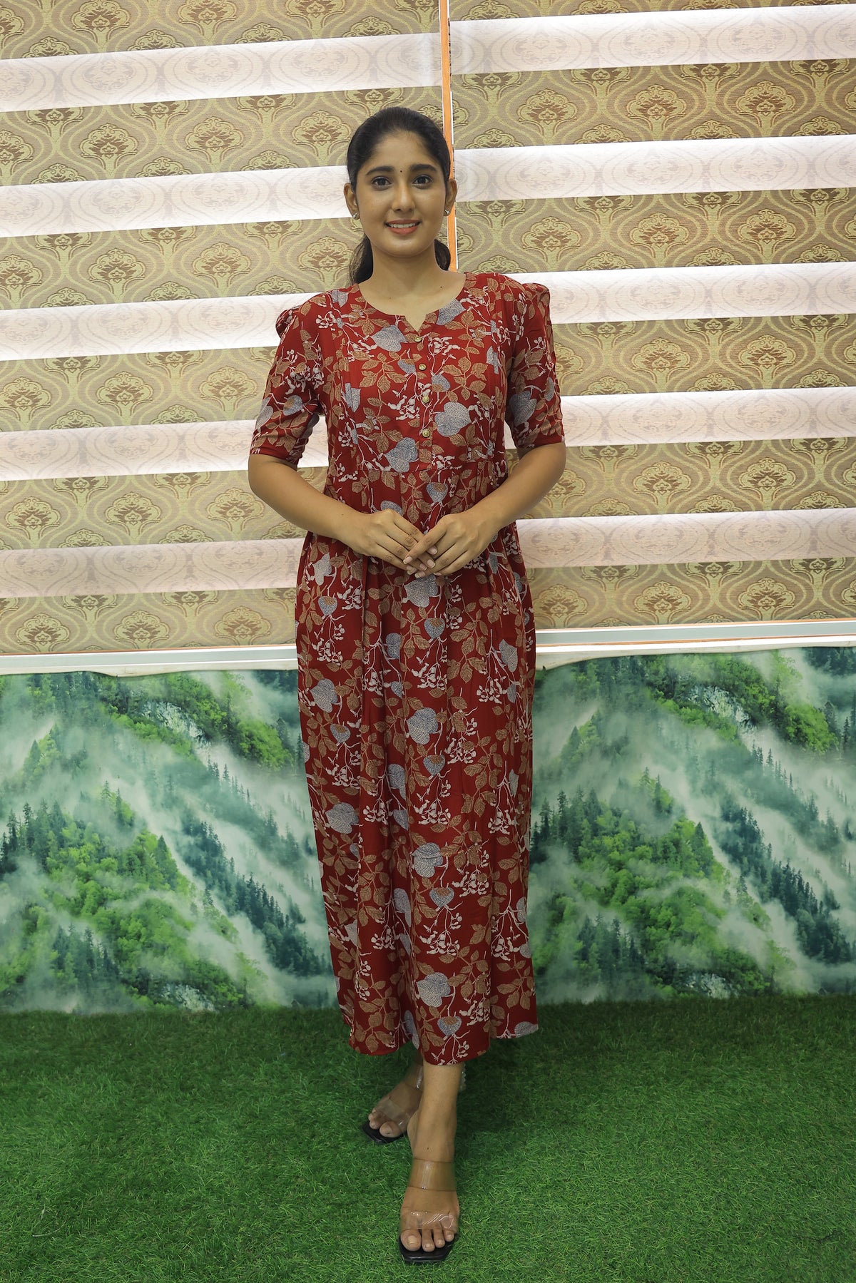 Alpine KURTI Style Nighties| Beautiful Stylish KURTI Model | Stylish Puff Sleeve | Zipless Model | Fresh Collection's for Stylish Women's MKA (H/S)