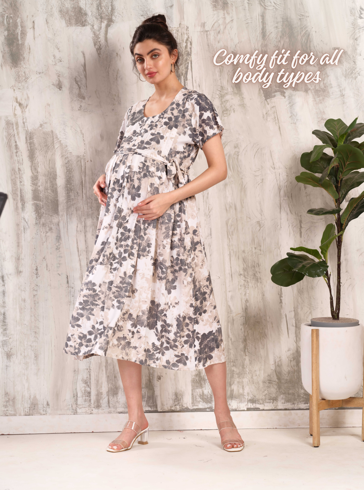 New Arrivals 4-IN-ONE MAXI Mom's Feeding & Casual Wear | Stylish Maxi Style | Invisible Feeding Zipper | Perfect Pre & Post Pregnancy Wear (MAXI 4-IN-ONE)
