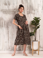 New Arrivals 4-IN-ONE MAXI Mom's Feeding & Casual Wear | Stylish Maxi Style | Invisible Feeding Zipper | Perfect Pre & Post Pregnancy Wear (MAXI 4-IN-ONE)