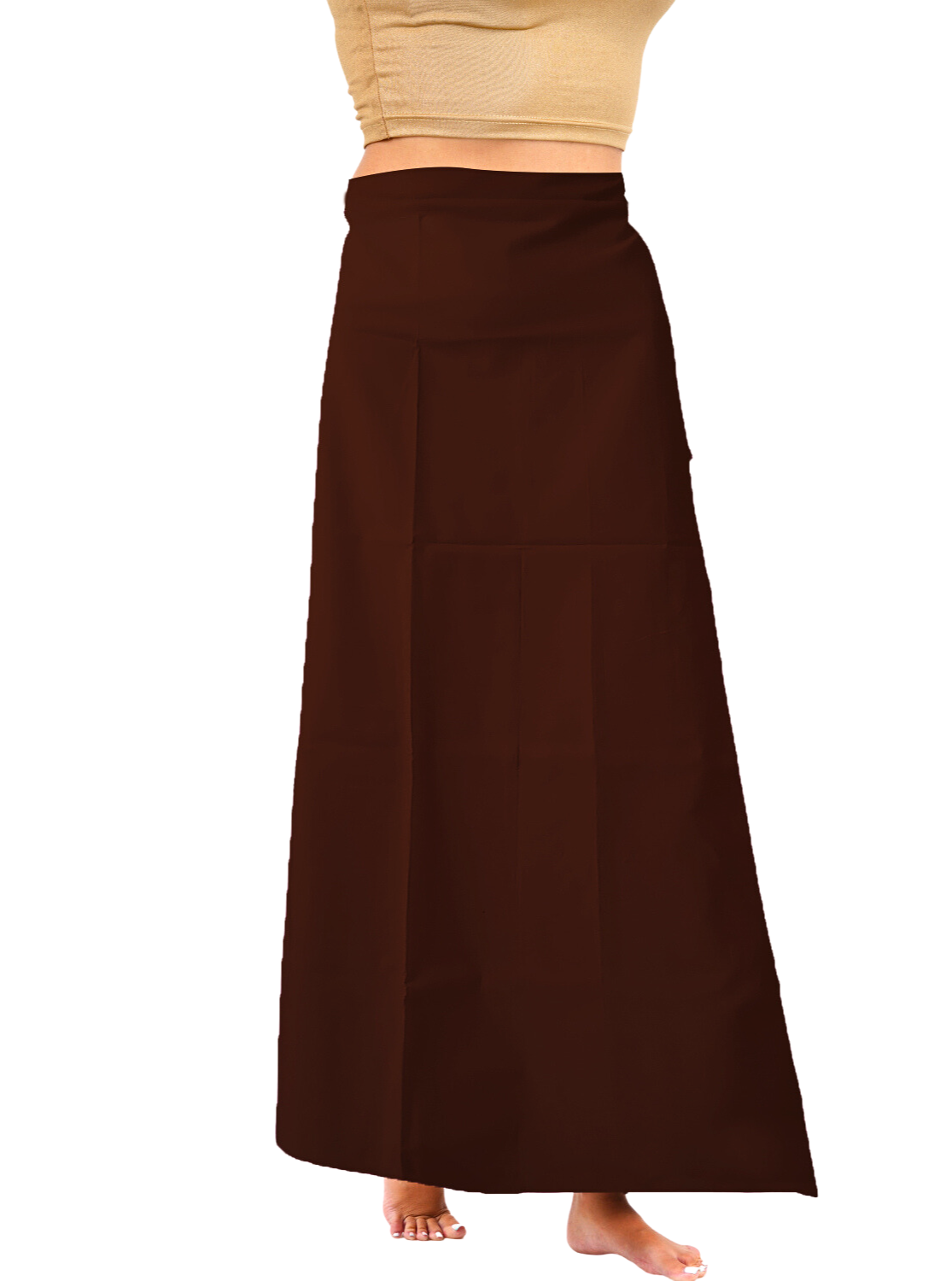 MANGAI Premium Superior Cotton Petticoats - 6 Part | Matched Drawstring | Transitional & Comfortable, Multiple Colours | Premium Branded Women's Cotton Embroidery Petticoats (SUP-PC)