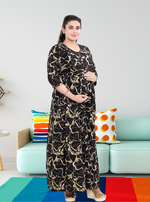 Soft Rayon4-IN-ONE Mom's Feeding & Casual Wear| Pre & Post Maternity Wear | Fancy Long Frock | Best Choice for Pregnancy Women (FIO-F)