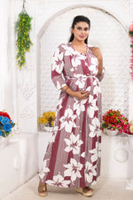 Soft Rayon4-IN-ONE Mom's Feeding & Casual Wear| Pre & Post Maternity Wear | Fancy Long Frock | Best Choice for Pregnancy Women (FIO-F)