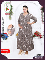 Soft Rayon4-IN-ONE Mom's Feeding & Casual Wear| Pre & Post Maternity Wear | Fancy Long Frock | Best Choice for Pregnancy Women (FIO-F)