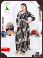 Soft Rayon4-IN-ONE Mom's Feeding & Casual Wear| Pre & Post Maternity Wear | Fancy Long Frock | Best Choice for Pregnancy Women (FIO-F)