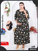 Soft Rayon4-IN-ONE Mom's Feeding & Casual Wear| Pre & Post Maternity Wear | Fancy Long Frock | Best Choice for Pregnancy Women (FIO-F)