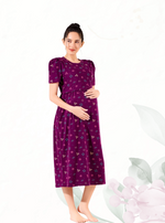 MANGAI HOSIERY Cotton Zipless Feeding Wear | Fancy Sleeve with Round Neck | Flap Open Zipless Feeding wear for Pregnancy Women (MMG)