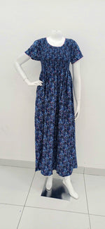 Crush Smocking Nighties for Stylish Women | Soft wrinkled texture Smocking Model | Rounded neck with Side Pocket | Daily wear Nighties for trendy women (PPL)