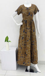 Stylish new FULL FROCK Model Nighties| Fancy Sleeves & Neck Pattern| Side Pocket with Back Tie Rope | Perfect Nightwear Trendy Women's (FRK)