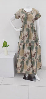 Stylish Alpine FULL FROCK Model Nighties| Fancy Sleeves & Neck Pattern| Side Pocket with Back Tie Rope | Perfect Nightwear Trendy Women's (FRK)