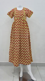 Cotton FROCK Model Casual Wear Nighties | Stylish Pleated Frock Style | Multipurpose Nighties | Pregnancy Wear | Pleated Model | Stylish Nighties for Stylish Women (PWC)