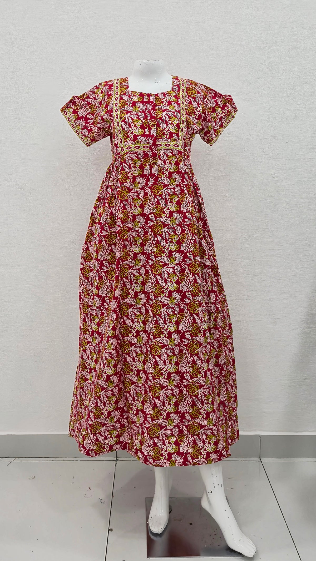 Cotton FROCK Model Casual Wear Nighties | Stylish Pleated Frock Style | Multipurpose Nighties | Pregnancy Wear | Pleated Model | Stylish Nighties for Stylish Women (PWC)