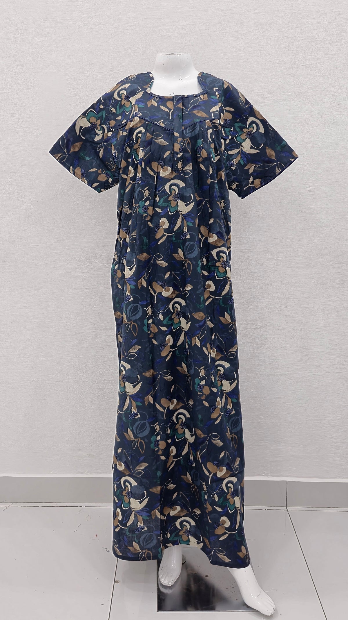 MANGAI Cotton Straight Zip Feeding Nighty |Post Pregnancy | Comfort and Style | Pleated Model | Soft Cotton Feeding Nighties (PSF)