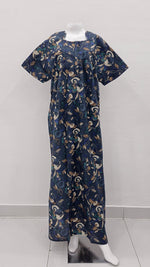 MANGAI Cotton Straight Zip Feeding Nighty |Post Pregnancy | Comfort and Style | Pleated Model | Soft Cotton Feeding Nighties (PSF)