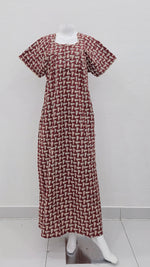 MANGAI Cotton Straight Zip Feeding Nighty |Post Pregnancy | Comfort and Style | Pleated Model | Soft Cotton Feeding Nighties (PSF)