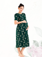 MANGAI HOSIERY Cotton Zipless Feeding Wear | Fancy Sleeve with Round Neck | Flap Open Zipless Feeding wear for Pregnancy Women (MMG)