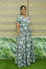 Stylish Arrivals Rayon Gathering Frock Model Night Gown's | Front Adjustable Gathering Style Rope Rope | Double Layer Sleeve | Trending Collection's for Stylish Women's (GFK)