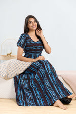 MANGAI RAYON Smocking Nighty | Beautiful Pleated Design | Side Pocket | Stylish Nighty for Trendy Women's | Your Perfect Nightwear Collection's (SRN)