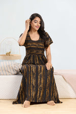 MANGAI RAYON Smocking Nighty | Beautiful Pleated Design | Side Pocket | Stylish Nighty for Trendy Women's | Your Perfect Nightwear Collection's (SRN)