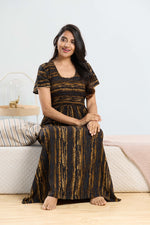 MANGAI RAYON Smocking Nighty | Beautiful Pleated Design | Side Pocket | Stylish Nighty for Trendy Women's | Your Perfect Nightwear Collection's (SRN)