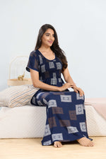 MANGAI RAYON Smocking Nighty | Beautiful Pleated Design | Side Pocket | Stylish Nighty for Trendy Women's | Your Perfect Nightwear Collection's (SRN)