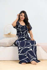 MANGAI RAYON Smocking Nighty | Beautiful Pleated Design | Side Pocket | Stylish Nighty for Trendy Women's | Your Perfect Nightwear Collection's (SRN)