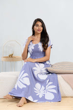 MANGAI RAYON Smocking Nighty | Beautiful Pleated Design | Side Pocket | Stylish Nighty for Trendy Women's | Your Perfect Nightwear Collection's (SRN)