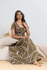 MANGAI RAYON Smocking Nighty | Beautiful Pleated Design | Side Pocket | Stylish Nighty for Trendy Women's | Your Perfect Nightwear Collection's (SRN)