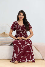 MANGAI RAYON Smocking Nighty | Beautiful Pleated Design | Side Pocket | Stylish Nighty for Trendy Women's | Your Perfect Nightwear Collection's (SRN)
