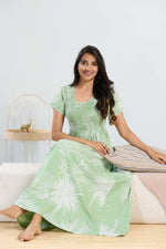 MANGAI RAYON Smocking Nighty | Beautiful Pleated Design | Side Pocket | Stylish Nighty for Trendy Women's | Your Perfect Nightwear Collection's (SRN)