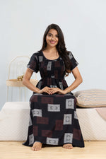 MANGAI RAYON Smocking Nighty | Beautiful Pleated Design | Side Pocket | Stylish Nighty for Trendy Women's | Your Perfect Nightwear Collection's (SRN)