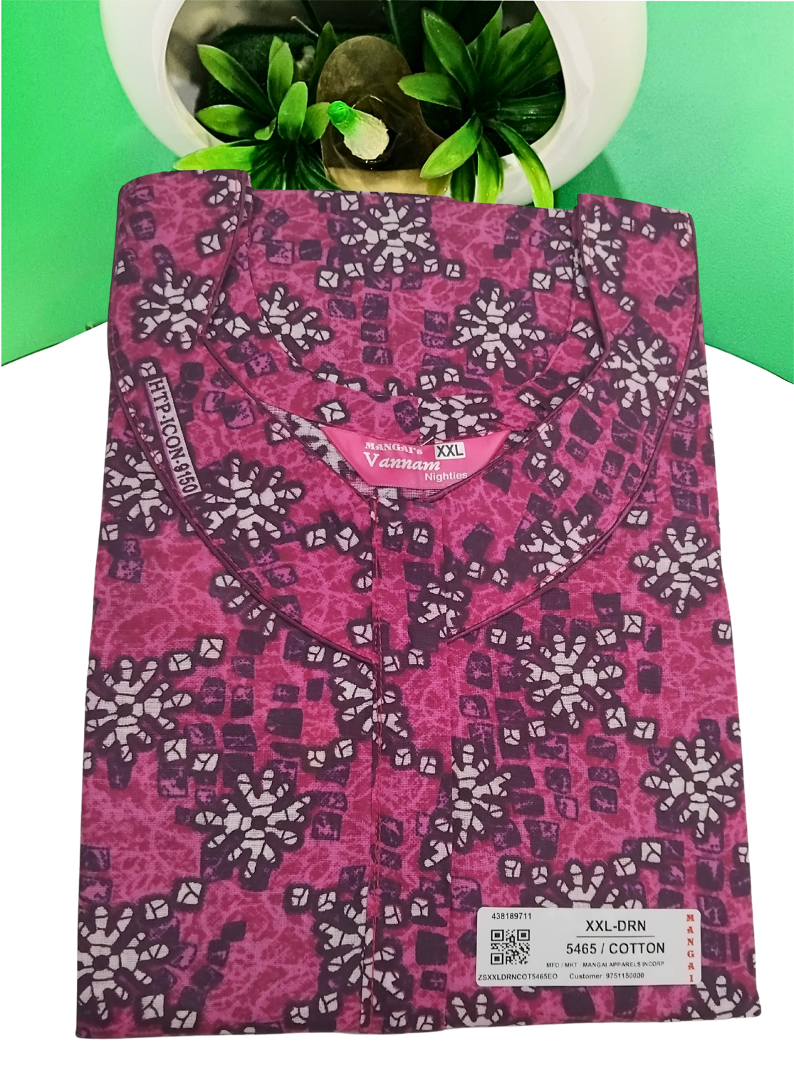 MANGAI Daily Wear Casual Comfort Fit Cotton Printed Nighties | Front Open Zipper Model |Summer Arrival's for Trendy Women's (DRN)