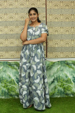 Stylish Arrivals Rayon Gathering Frock Model Night Gown's | Front Adjustable Gathering Style Rope Rope | Double Layer Sleeve | Trending Collection's for Stylish Women's (GFK)