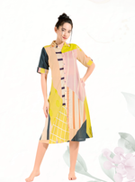 MANGAI Premium Rayon Collar MAXI Nighty for Women | Long Sleeve Stylish Nightwear for Women and Teenager | Perfect Stylish Nightwear (CM)