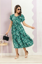 Rayon MAXI FROCK Model Nighties | Fancy Petal Sleeve | Fancy Neck & Side Pocket | Pleated Frock MAXI Style | Trendy Collection's for Stylish Women & Teenage Girl (FSF)