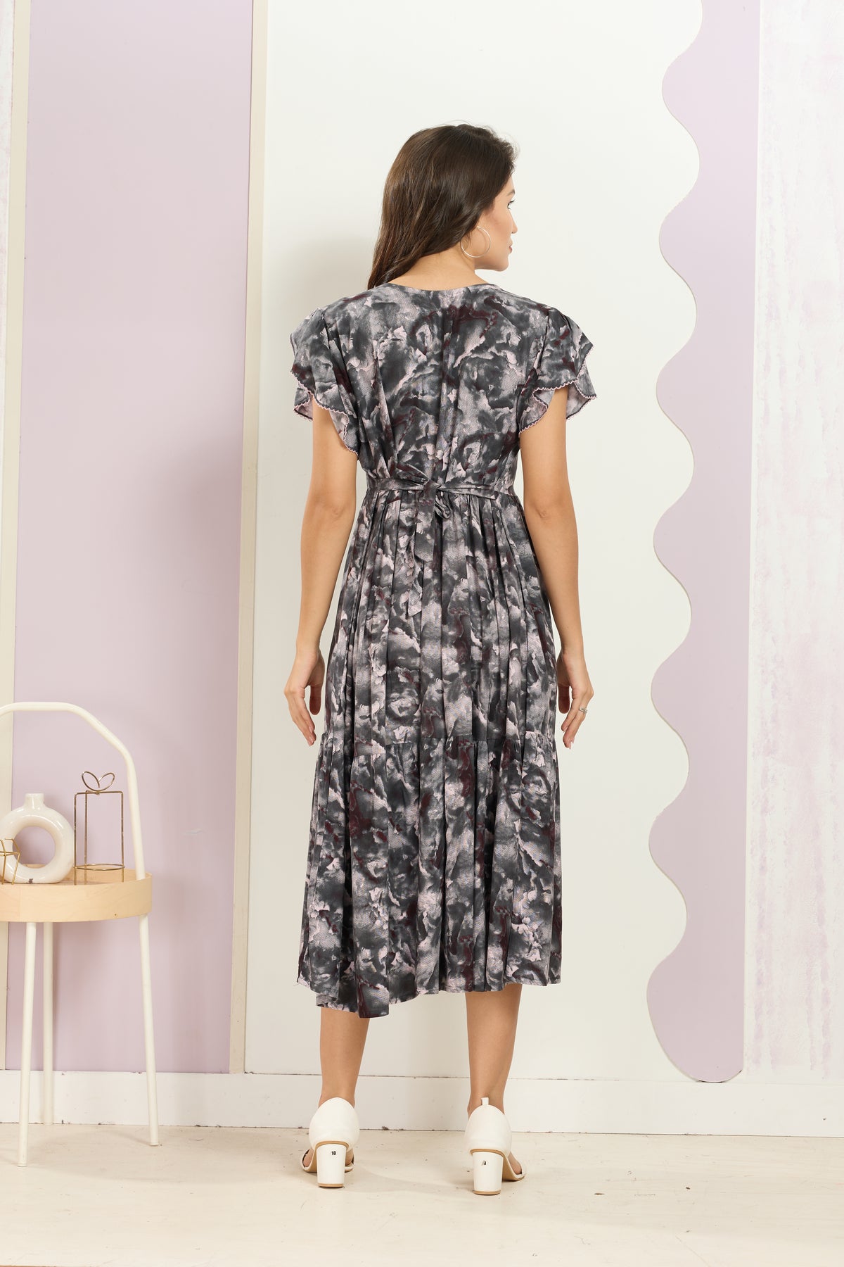 Rayon MAXI FROCK Model Nighties | Fancy Petal Sleeve | Fancy Neck & Side Pocket | Pleated Frock MAXI Style | Trendy Collection's for Stylish Women & Teenage Girl (FSF)