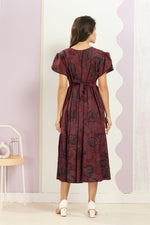 Rayon MAXI FROCK Model Nighties | Fancy Petal Sleeve | Fancy Neck & Side Pocket | Pleated Frock MAXI Style | Trendy Collection's for Stylish Women & Teenage Girl (FSF)