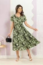 Rayon MAXI FROCK Model Nighties | Fancy Petal Sleeve | Fancy Neck & Side Pocket | Pleated Frock MAXI Style | Trendy Collection's for Stylish Women & Teenage Girl (FSF)