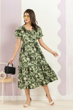 Rayon MAXI FROCK Model Nighties | Fancy Petal Sleeve | Fancy Neck & Side Pocket | Pleated Frock MAXI Style | Trendy Collection's for Stylish Women & Teenage Girl (FSF)