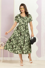 Rayon MAXI FROCK Model Nighties | Fancy Petal Sleeve | Fancy Neck & Side Pocket | Pleated Frock MAXI Style | Trendy Collection's for Stylish Women & Teenage Girl (FSF)