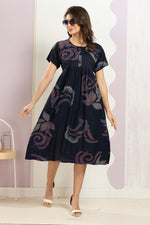 Rayon MAXI FROCK Model Nighties | Round Neck & Side Pocket | Pleated Frock MAXI Style | Trendy Collection's for Stylish Women & Teenage Girl (FRH)