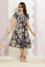 Rayon MAXI FROCK Model Nighties | Round Neck & Side Pocket | Pleated Frock MAXI Style | Trendy Collection's for Stylish Women & Teenage Girl (FRH)