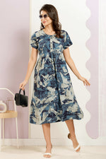 Rayon MAXI FROCK Model Nighties | Round Neck & Side Pocket | Pleated Frock MAXI Style | Trendy Collection's for Stylish Women & Teenage Girl (FRH)