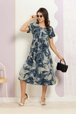 Rayon MAXI FROCK Model Nighties | Round Neck & Side Pocket | Pleated Frock MAXI Style | Trendy Collection's for Stylish Women & Teenage Girl (FRH)