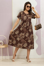 Rayon MAXI FROCK Model Nighties | Round Neck & Side Pocket | Pleated Frock MAXI Style | Trendy Collection's for Stylish Women & Teenage Girl (FRH)